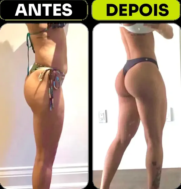 Antes e depois de aluna da equipe Will Portela